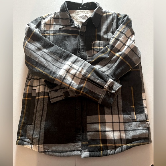 North Face Plaid Fleece Lined Jacket - Picture 1 of 4